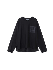 FABRIC X CUT SEW PULLOVER<br>[BLACK]