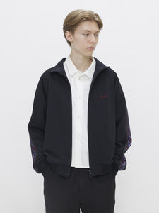 EMBROIDERED TRACK JACKET / BLACK