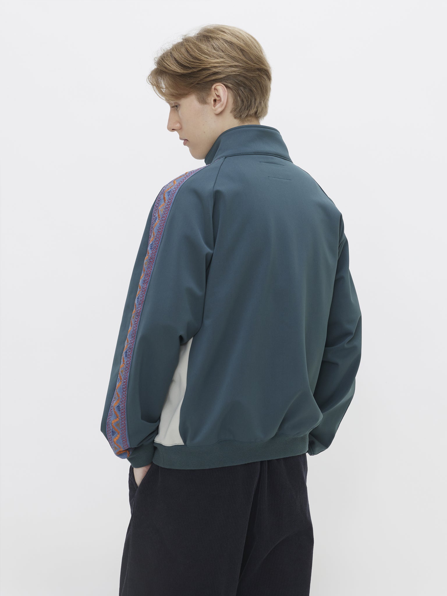 EMBROIDERED TRACK JACKET[VIRIDIAN]