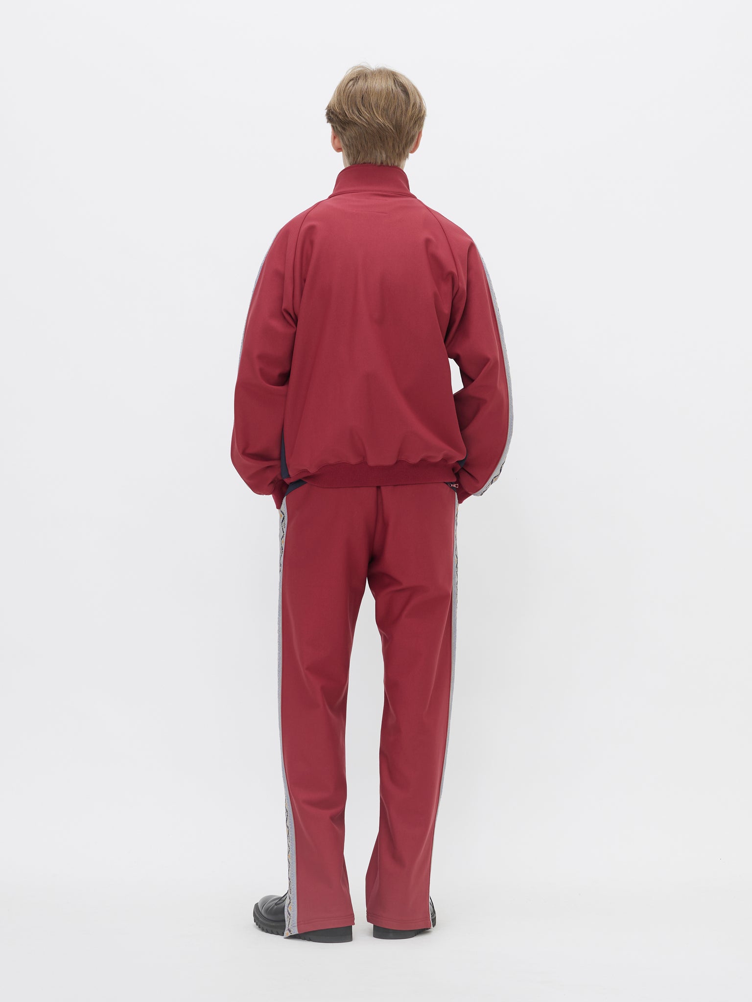 EMBROIDERED TRACK PANTS[BORDEAUX]