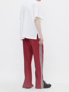 EMBROIDERED TRACK PANTS[BORDEAUX]