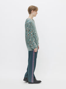 EMBROIDERED TRACK PANTS<br />[VIRIDIAN]