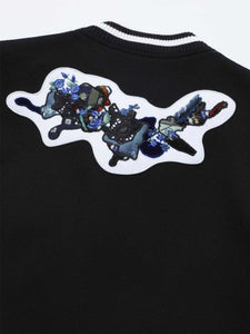APPLIQUE SYMBOL VARSITY JACKET